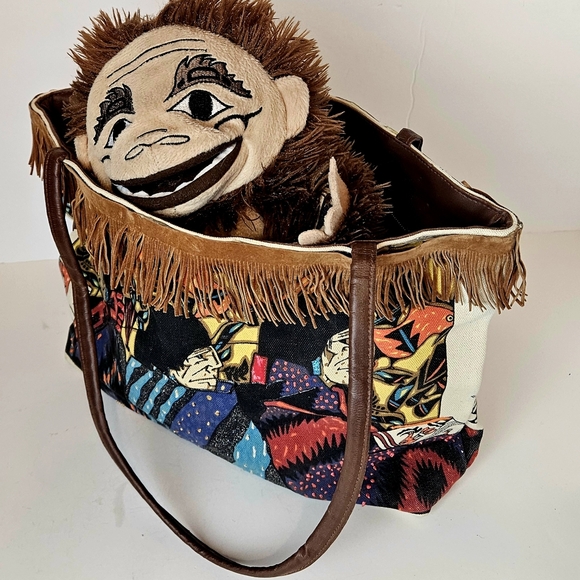 El Paso Saddle Bag Handbag feat: Amado Pena Art on Canvas Southwest Design Bag - Picture 10 of 13